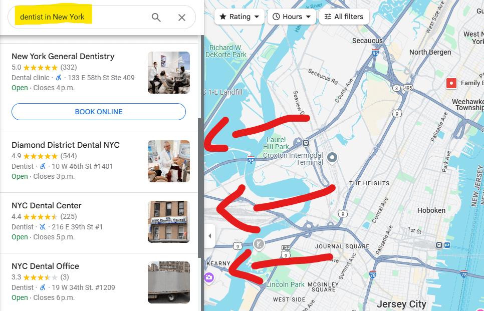 Competitor’s Google Maps Listing