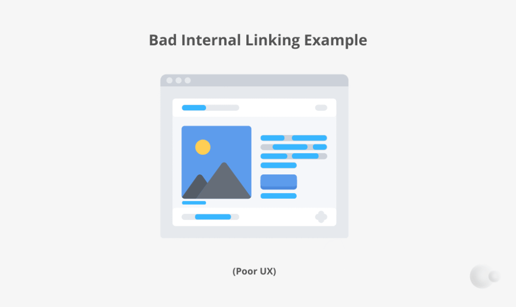 Bad Internal Linking Example (Poor UX)
